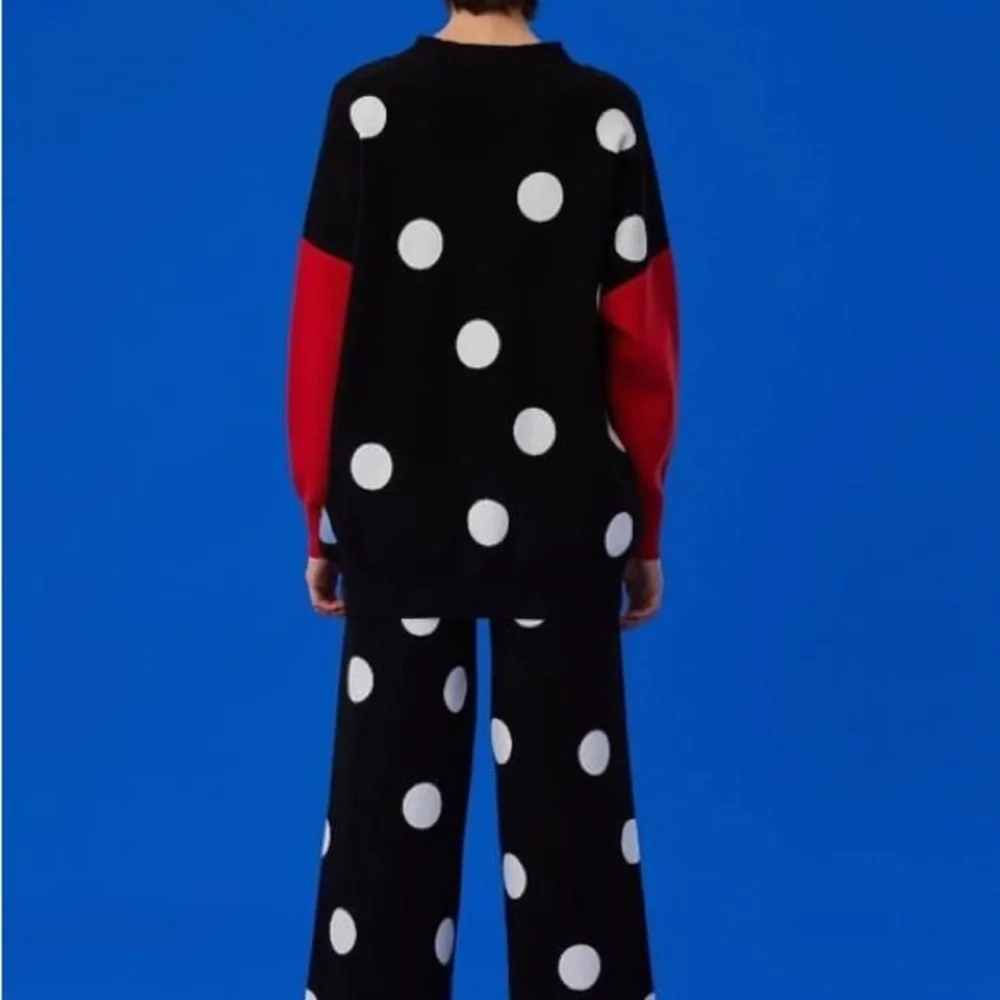 Exquise Polka Dot Patterned Knitwear Cardigan